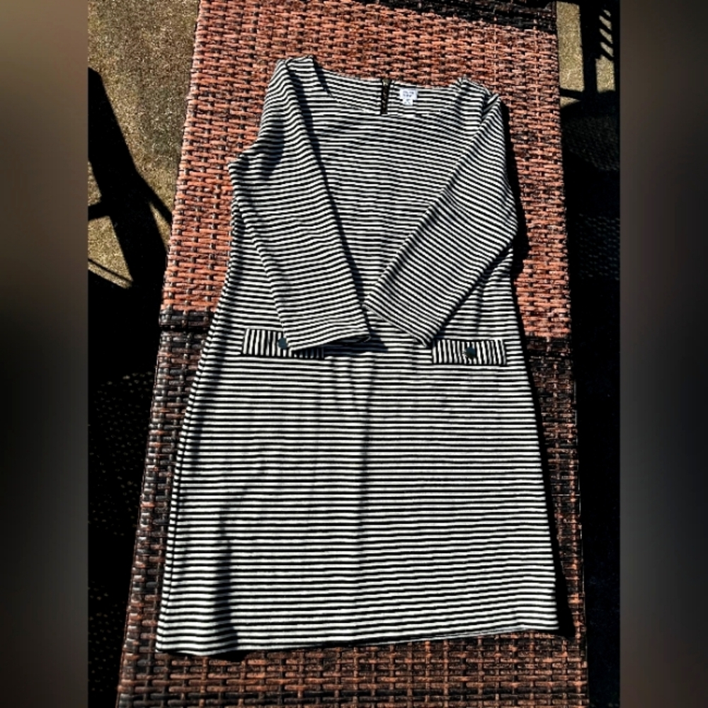 Crown and Ivy Black & White Striped Dress